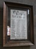 St Michael and Our Lady (roll of honour) , Wragby